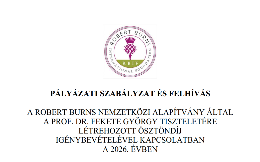 Pályázati felhívás Prof. Dr. Fekete György Ösztöndíjra 2026